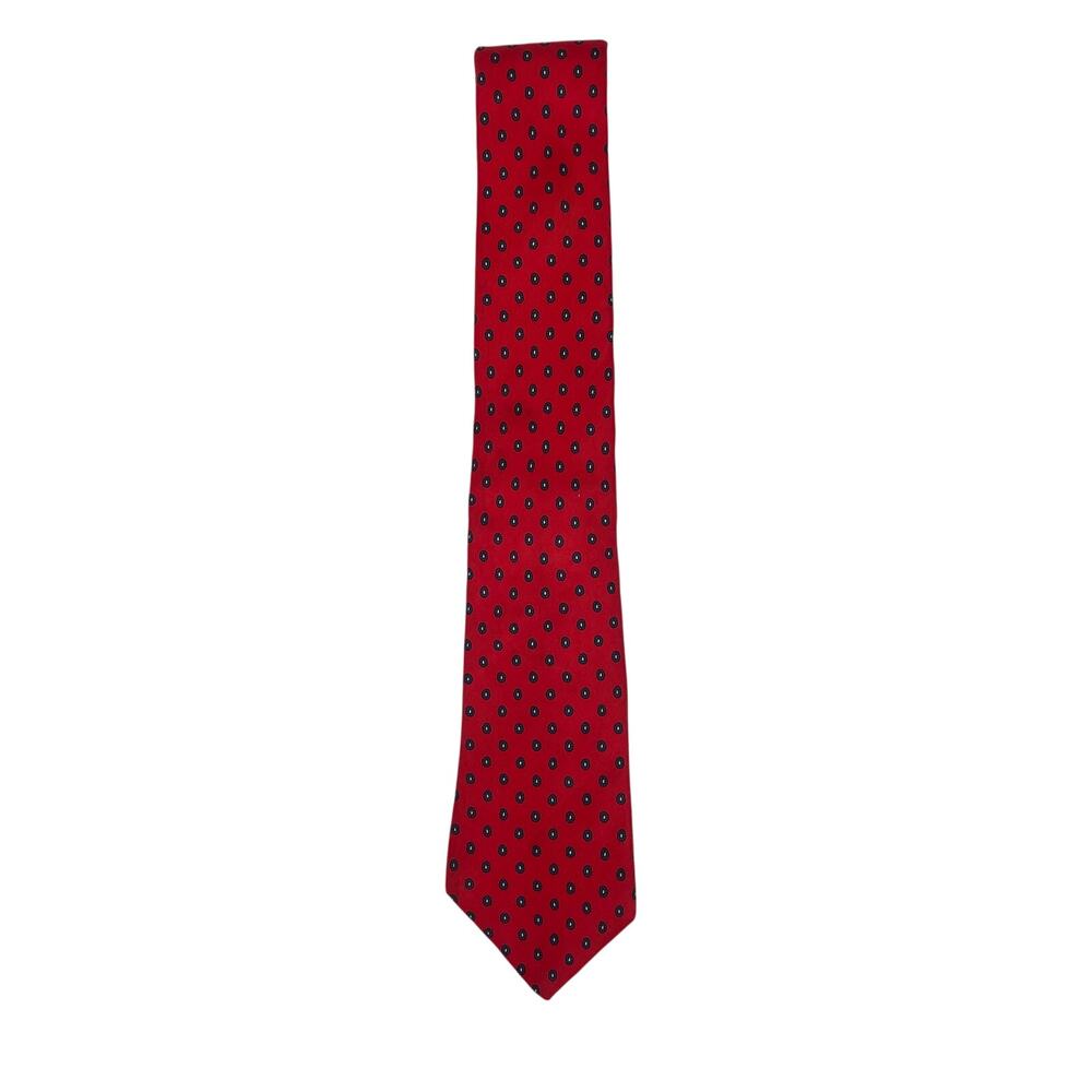 Vintage Berkley 100% Silk Men's Neck Tie- Red, Navy